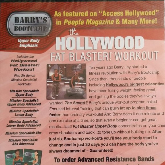 NEW DVD Barry's Bootcamp Hollywood Secret Weapon Fat Blaster Workout Total Body - Picture 3 of 4